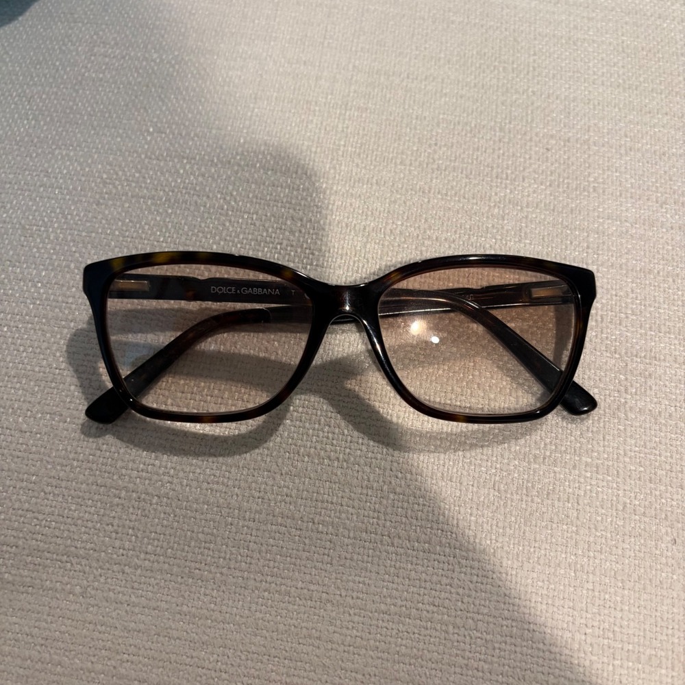Dolce & Gabbana DG3153P Tortoise Shell Eyeglasses Gold Logo Frames 54-15-140